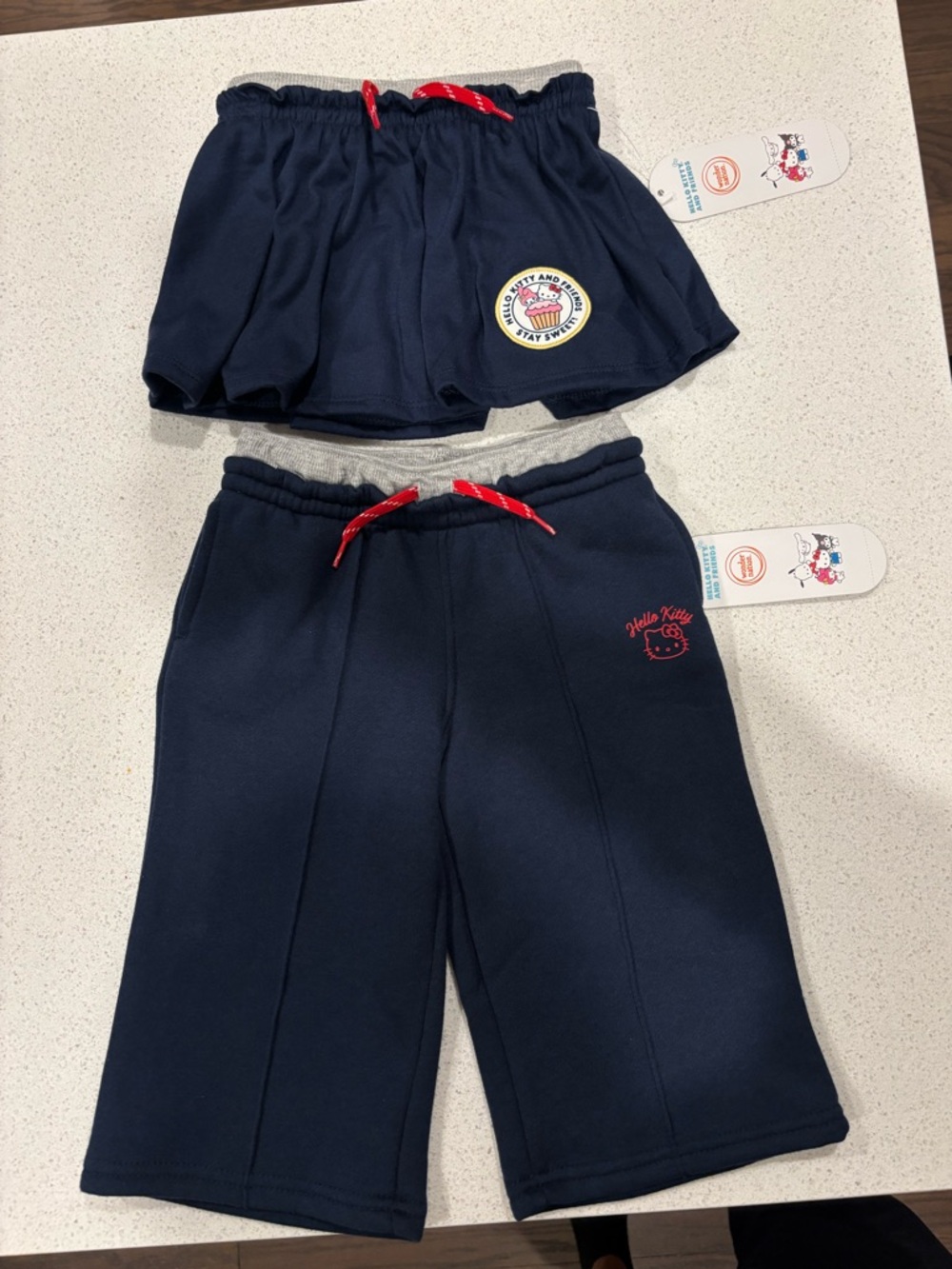 NWT Bundle Hello Kitty & Friends Navy Track Pants and Skort